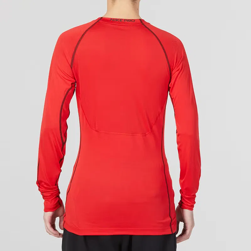 Лонгслив облегающий Nike Pro Dri-FIT, красный — фото 3