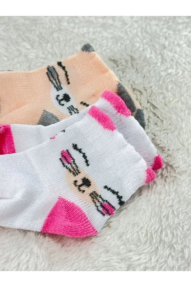 Детский комплект носков для девочек хлопковый 6-Piece baby girl cotton socks set Moush, Multicolor — фото 2