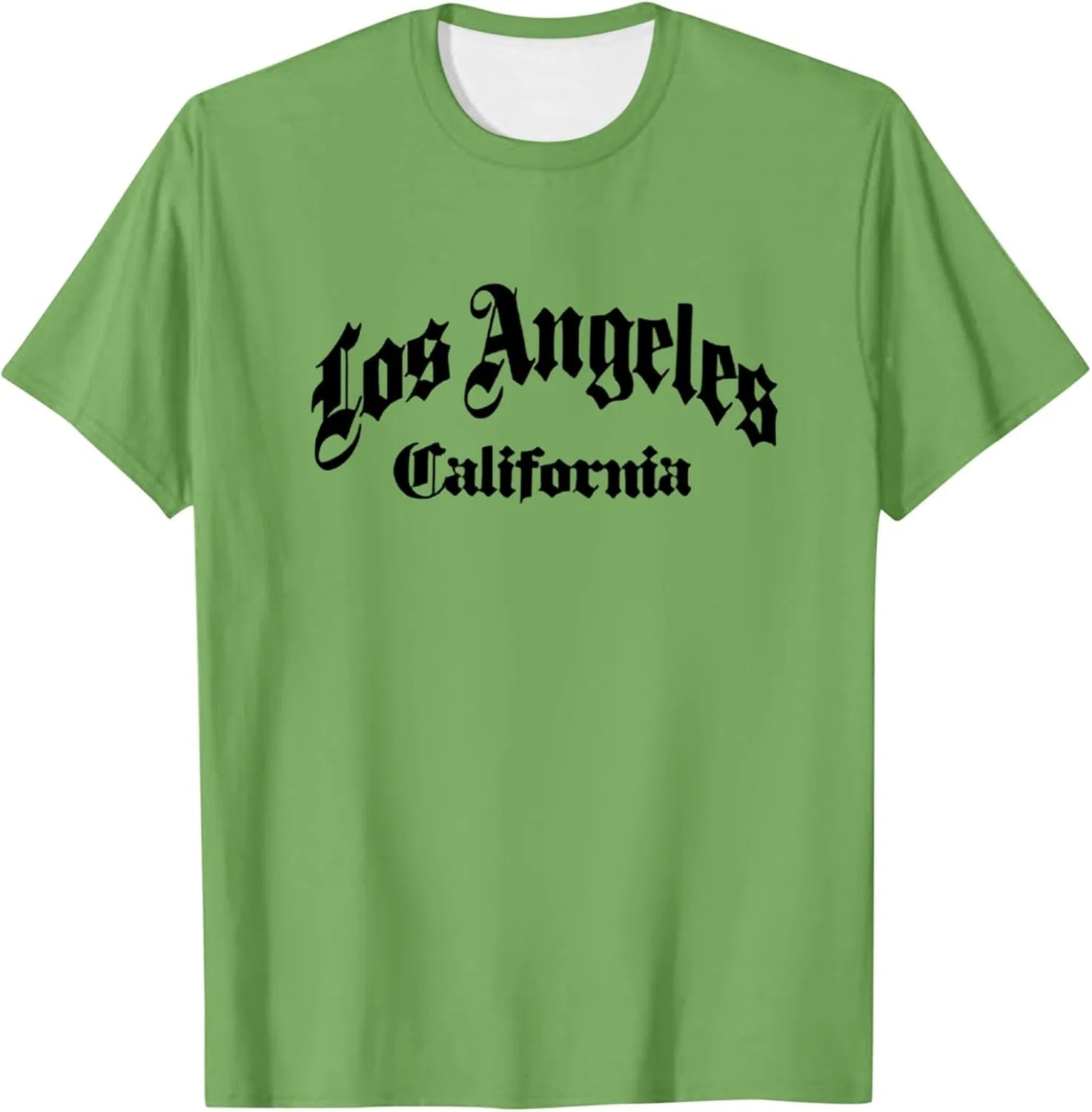 Мужская футболка с принтом Los Angeles California Generic, Green — фото 3