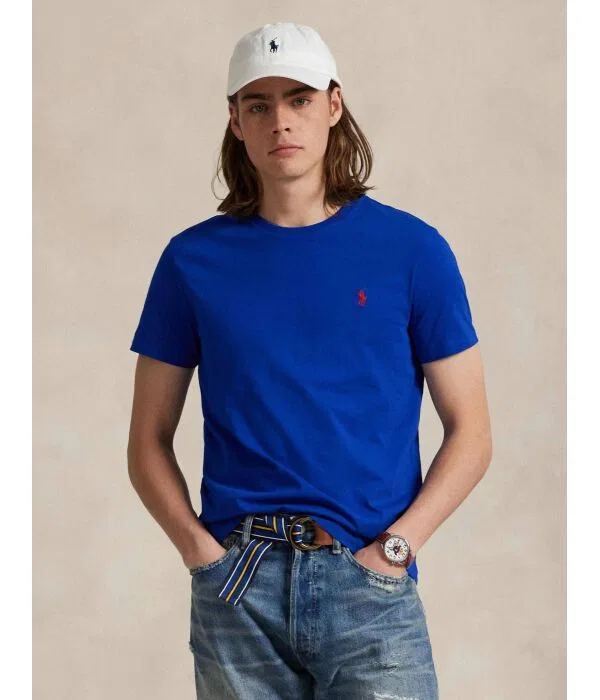 Мужская футболка Custom Slim Fit Polo Ralph Lauren, Fiordaliso