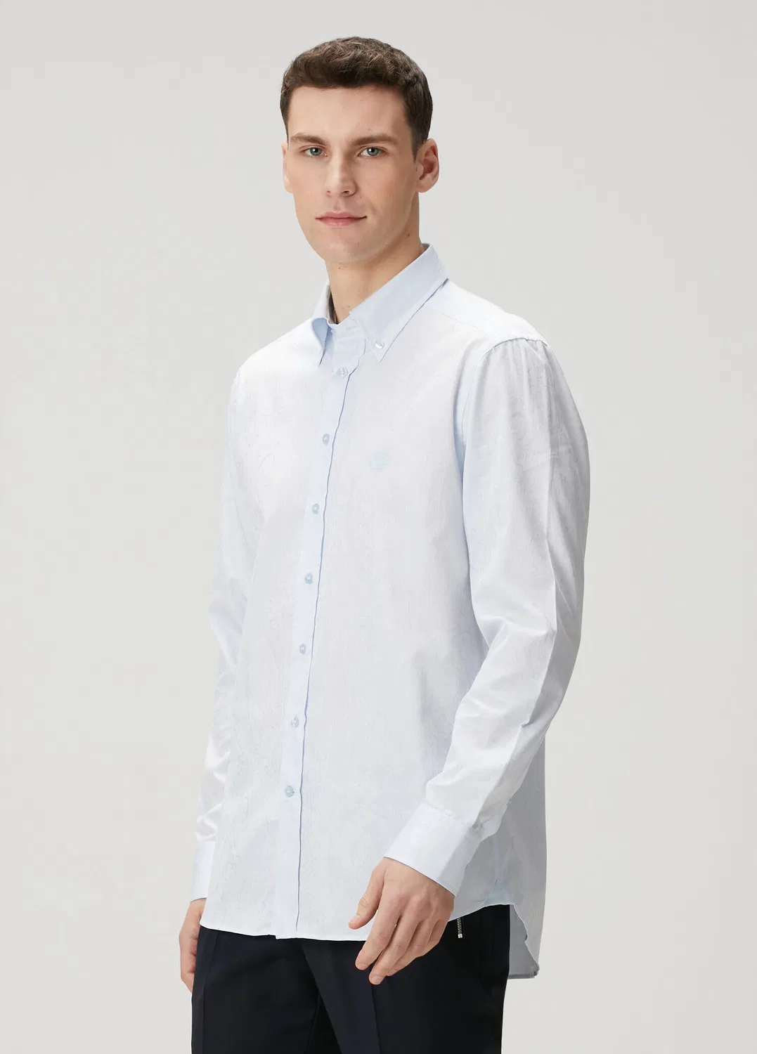 Рубашка этническая Etro, light blue — фото 3