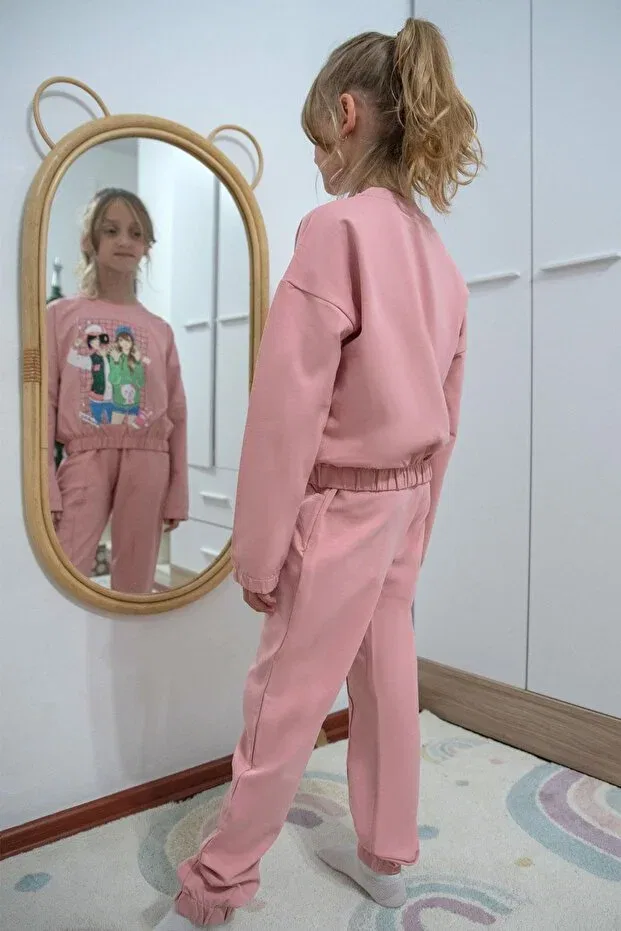 Детский спортивный комплект для девочек с принтом Breeze, Rose Dry — фото 2