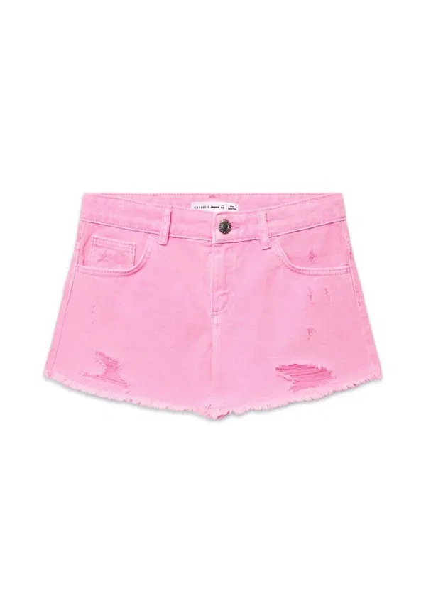 Шорты джинсовые Denim shorts Terranova rosa barbie chiaro, светло-розовый — фото 4