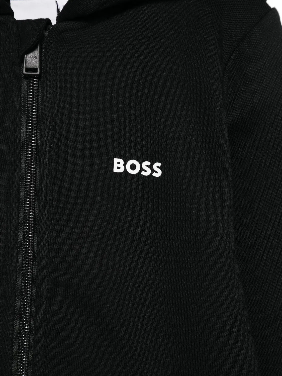 BOSS Свитшот с капюшоном черного цвета — фото 3