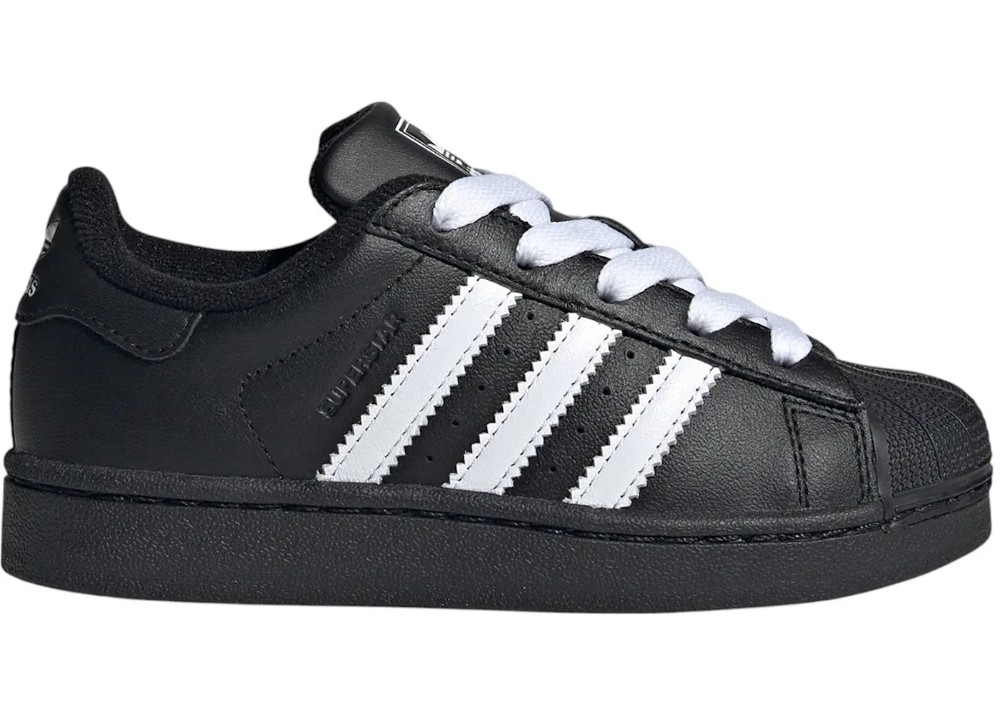 Детские кроссовки с фирменным дизайном Adidas Superstar II Adidas, Core Black/Cloud White/Core Black