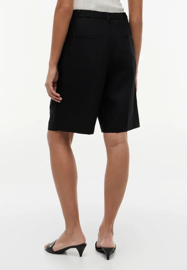 Шорты из льна и лиоцелла Summer bermuda Tommy Hilfiger, черный — фото 3