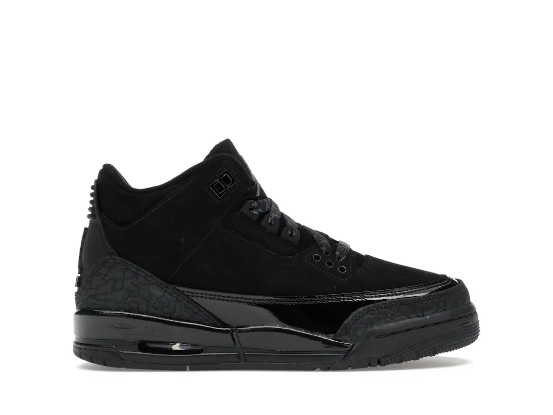 Детские кроссовки Lifestyle с монолитным дизайном Jordan 3 Retro Jordan, Black/Dark Charcoal/Black
