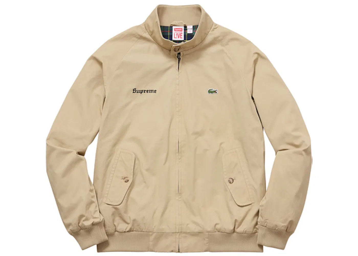 Мужская куртка-харингтон Supreme Lacoste, Khaki