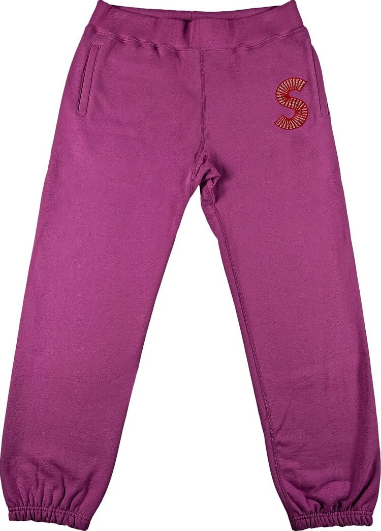 

Спортивные брюки Supreme S Logo Sweatpant 'Bright Purple', фиолетовый