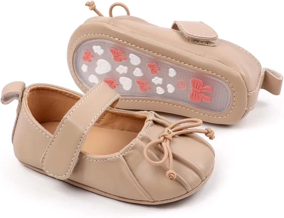 Детские туфли Мэри Джейн для девочек Purepips, Khaki — фото 3
