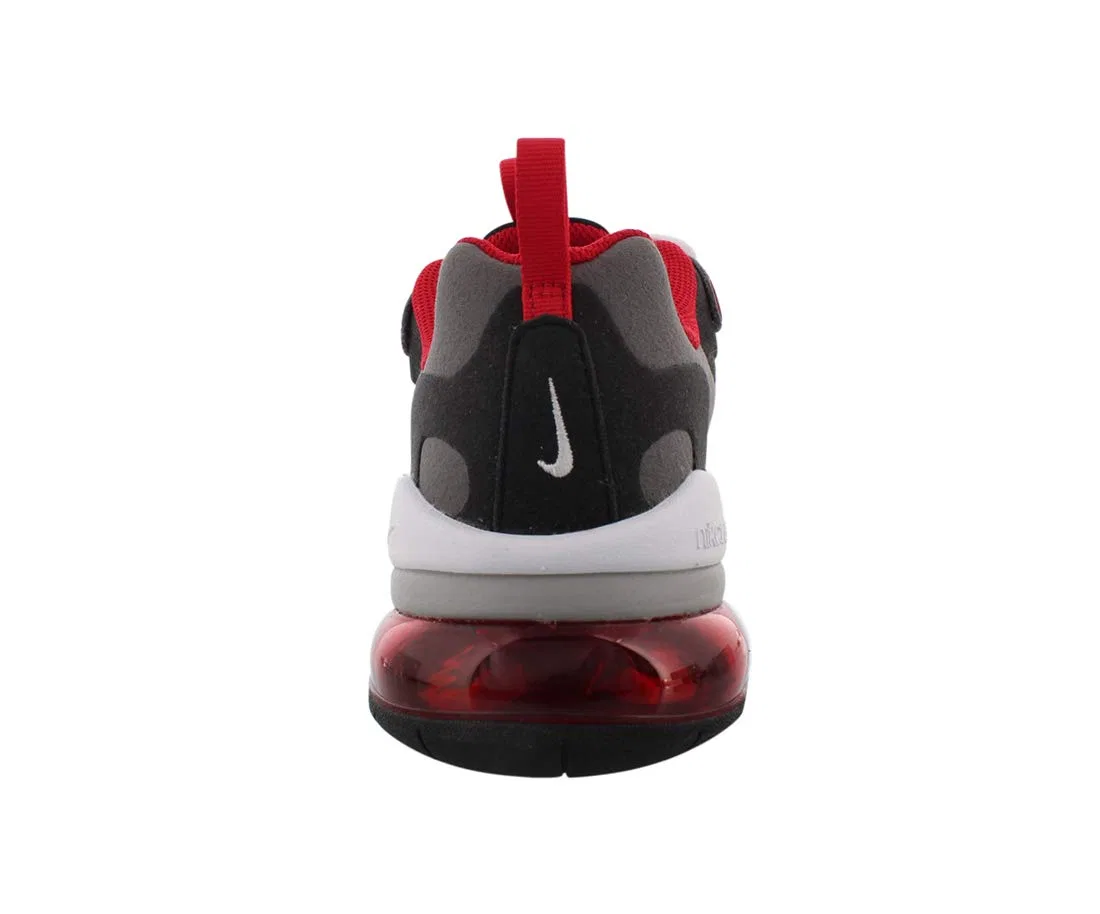 Детские кроссовки для мальчиков с амортизацией Air Max 270 React (GS) NIKE, Multicoloured Iron Grey Univ Red Black White — фото 4