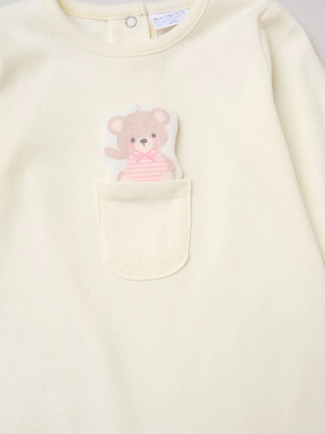 Слип с аппликацией медведь с облаком Rock-A-Bye Baby Boutique, желтый — фото 3
