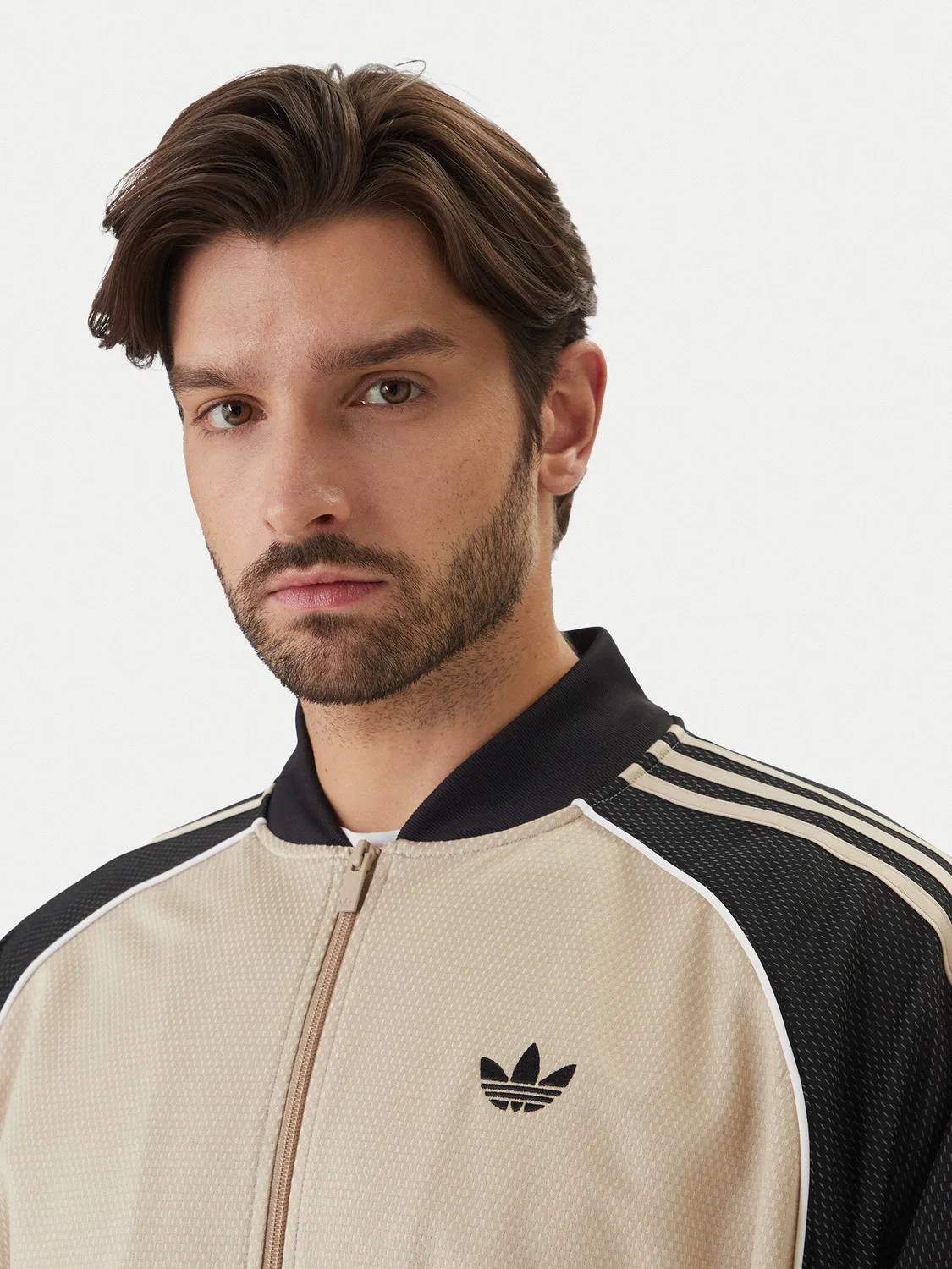 Мужская толстовка стандартного кроя adicolor Adidas, бежевый — фото 4