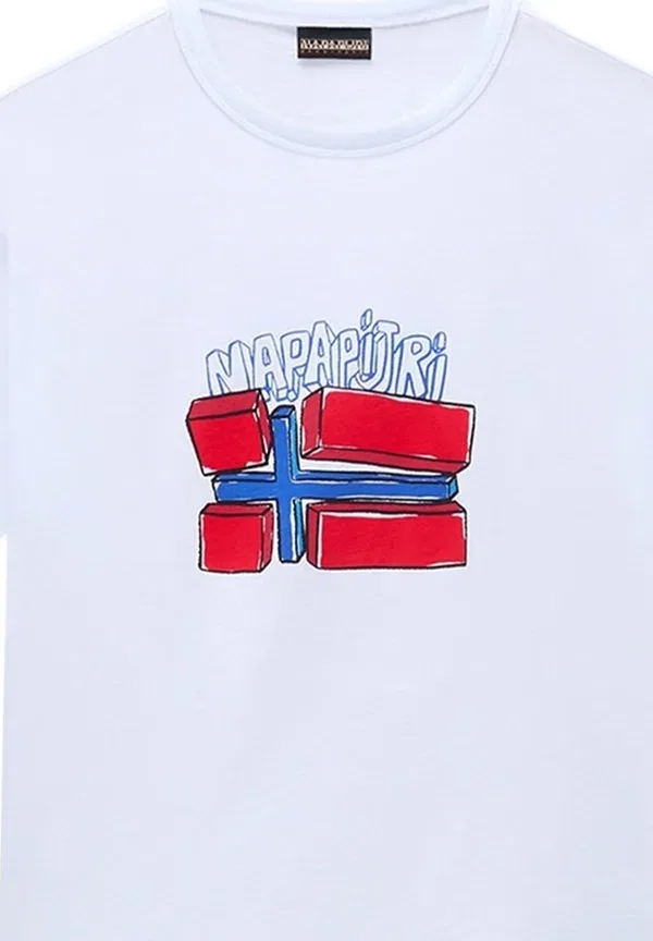Футболка с принтом Print t-shirt Napapijri, Белый — фото 3