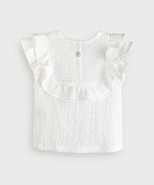 Детский комплект с принтом Berry Half Sleeve Top & Short Pants moimoln, Off White — фото 3