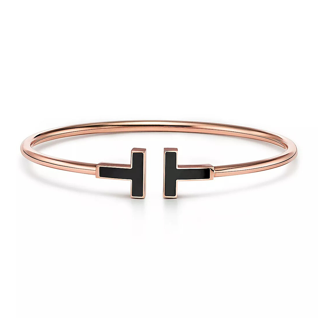 

Браслет Tiffany & Co Tiffany T Black Onyx Wire, розовое золото