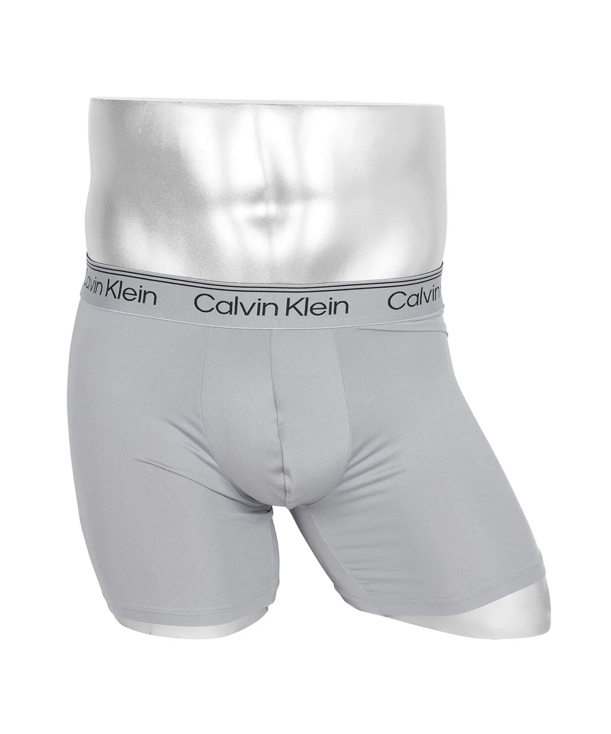 Мужские длинные боксеры с микрофиброй Micro Stretch Relaunch Calvin Klein, Серый