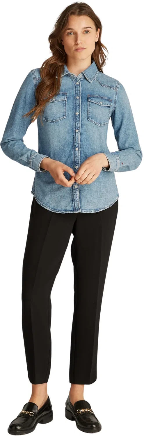 Женская рубашка из хлопка Sam Cotton Tommy Hilfiger, Denim (Sam) — фото 4