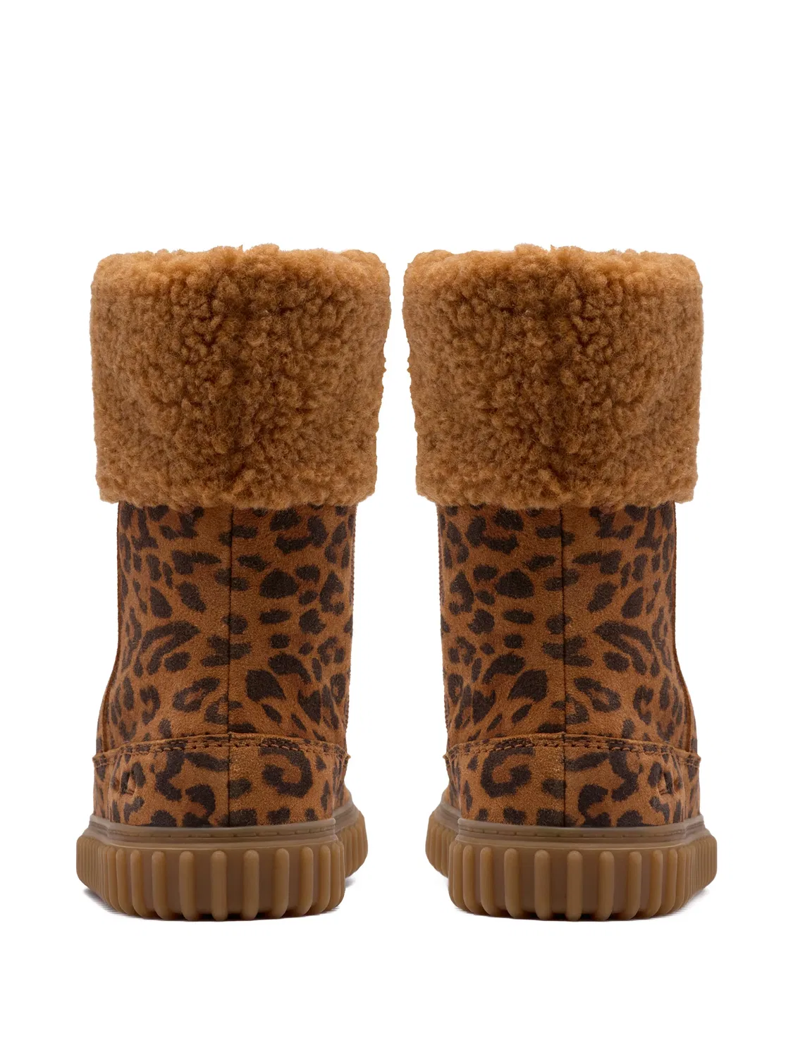 Зимние сапоги Cove Snug с леопардовым принтом Clarks Kids, коричневый — фото 3