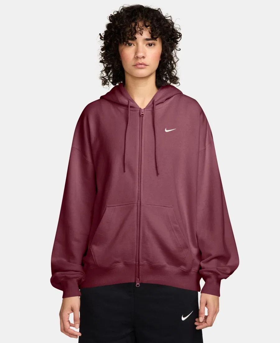 Худи Nike Studio Fleece Lightweight Oversized Full-Zip, Pink Smoke/Sail