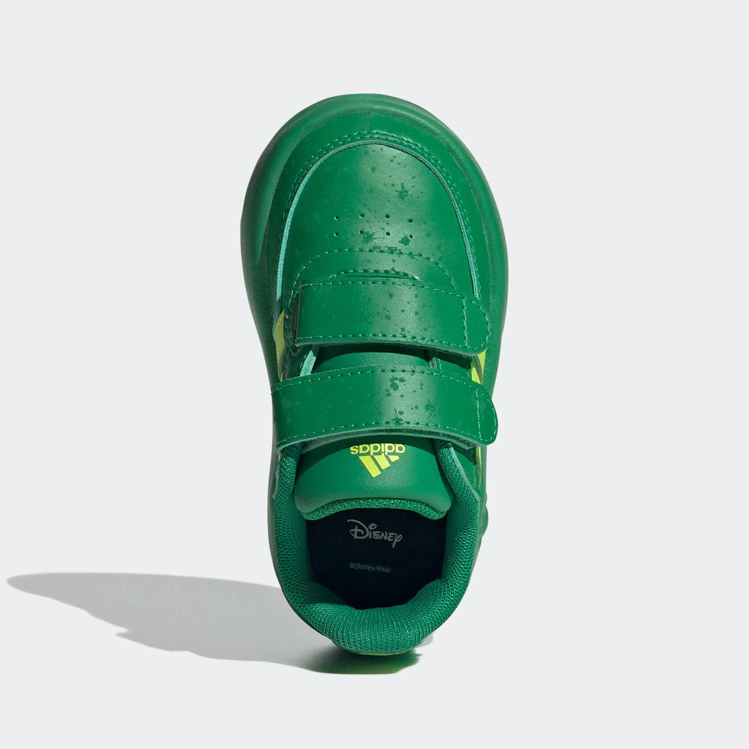 Детские кроссовки на липучке с Микки Маусом Adidas Sportswear, Green/Solar Slime/Core Black — фото 4