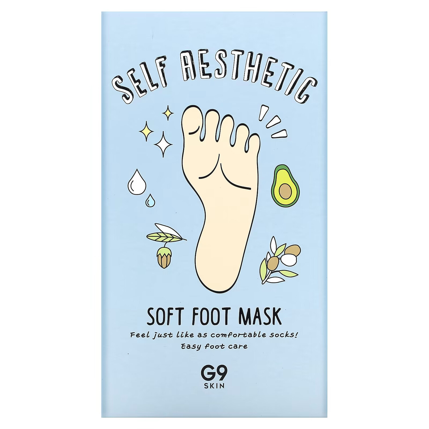 G9skin, Self Aesthetic, смягчающая маска для стоп, 5 шт., 12 мл (0,40 жидк. унции) — фото 3