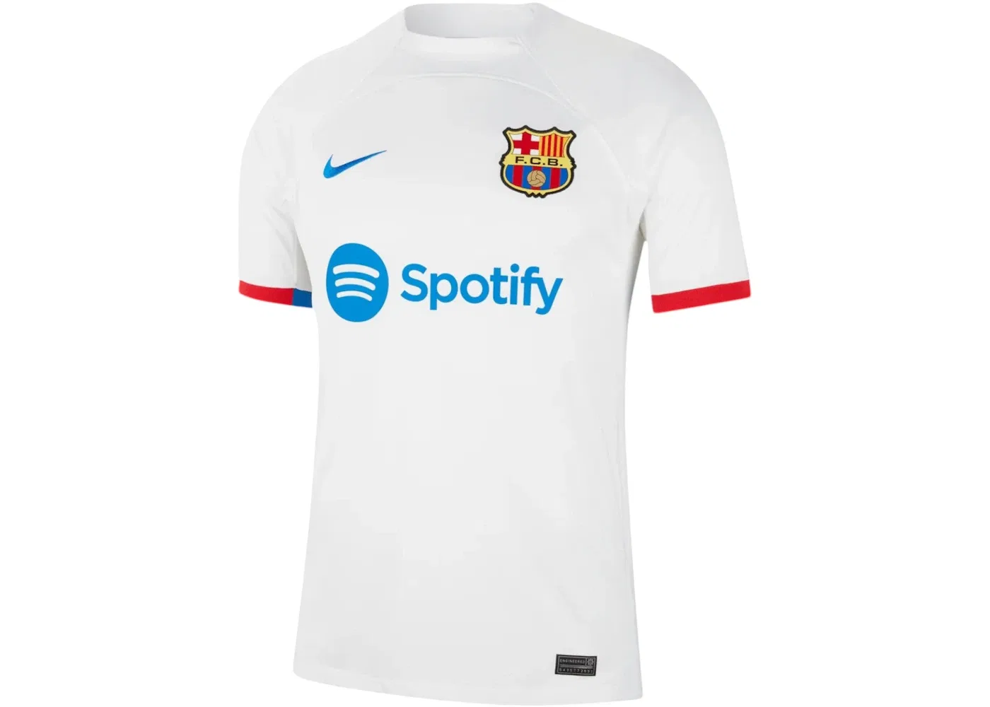 Мужская футболка-джерси с длинным рукавом Nike Barcelona F.C. 2023/24 Second Retro Logo Edition Dri-Fit Stadium, White