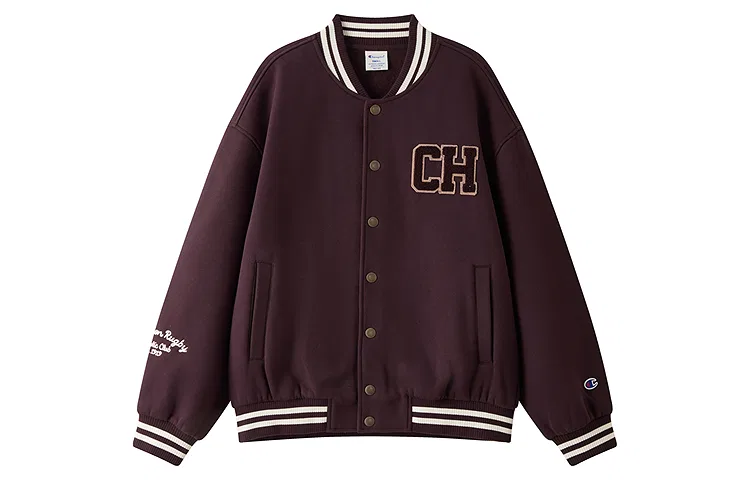 Детская бейсбольная куртка с воротником утепленная Baseball Jerseys Champion, Velvet Blue — фото 3