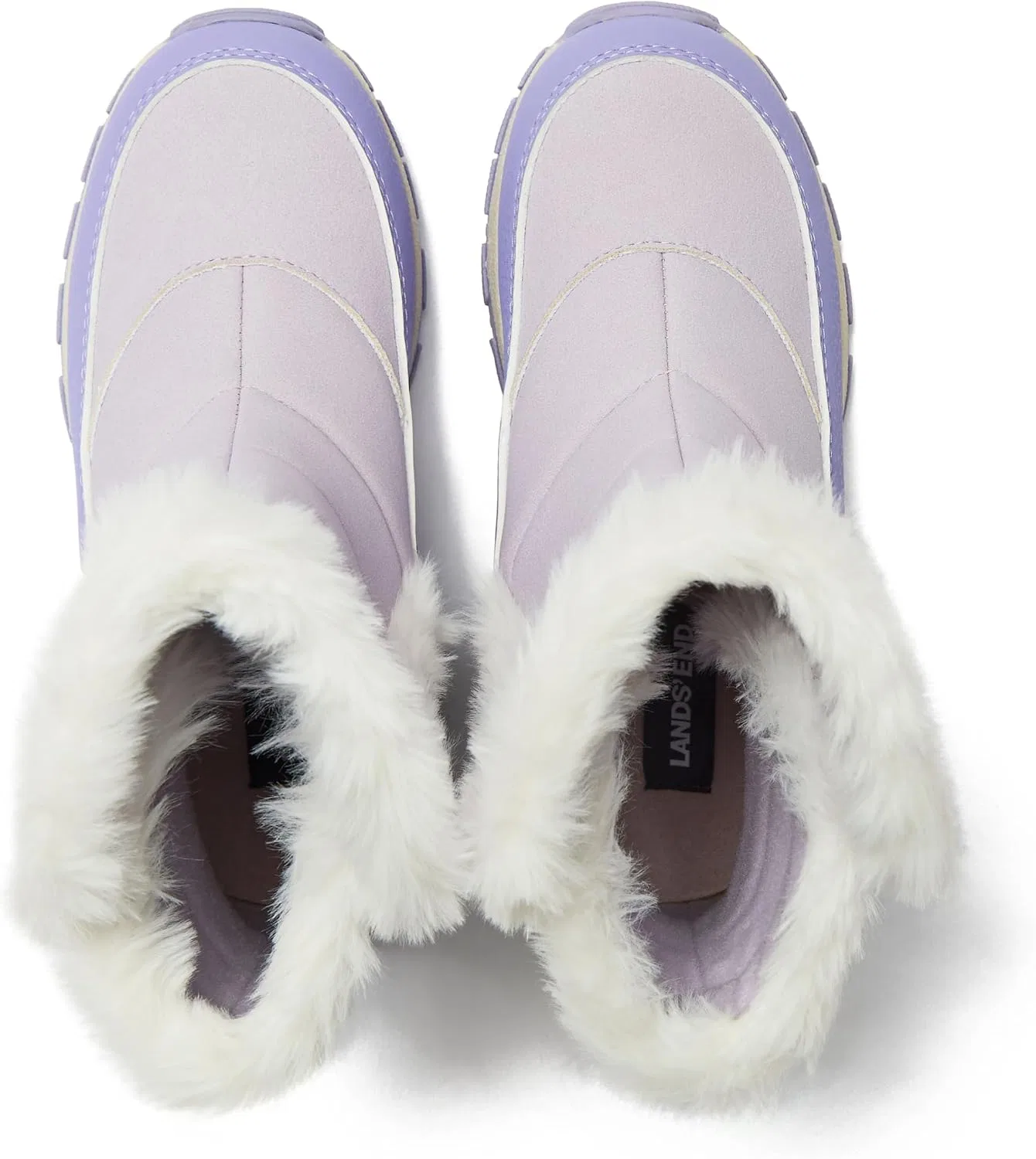 Детские зимние сапоги для мальчиков и девочек с утеплителем Lands' End Expedition Warmest Waterproof No Tie, Light Purple — фото 4