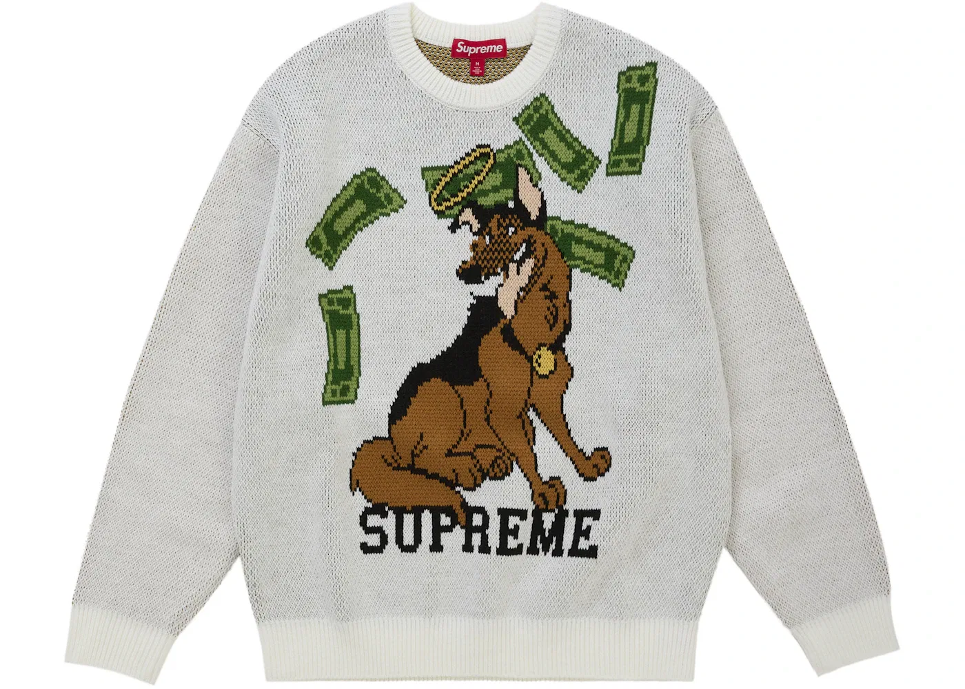Мужской свитер с принтом All Dogs Go To Heaven Supreme, White