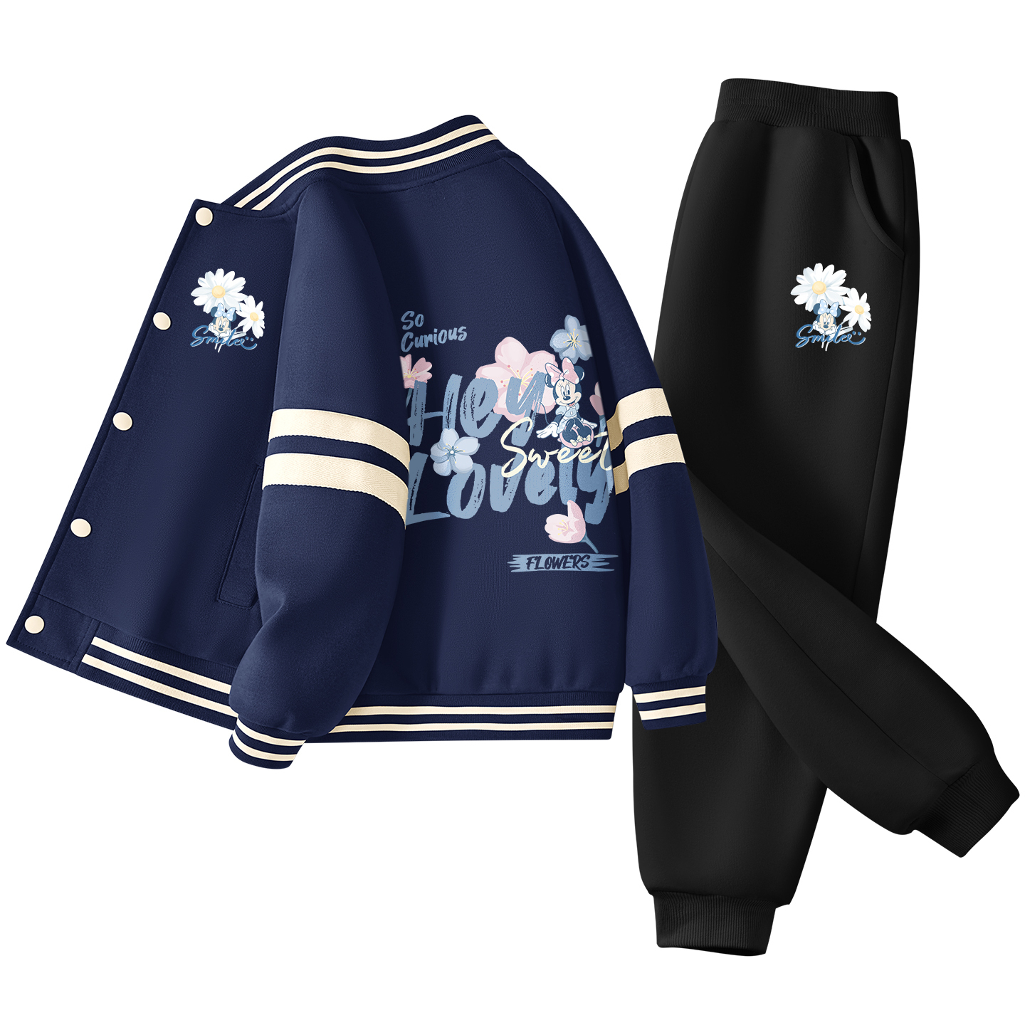 

Детская повседневная спортивная одежда Disney, черный