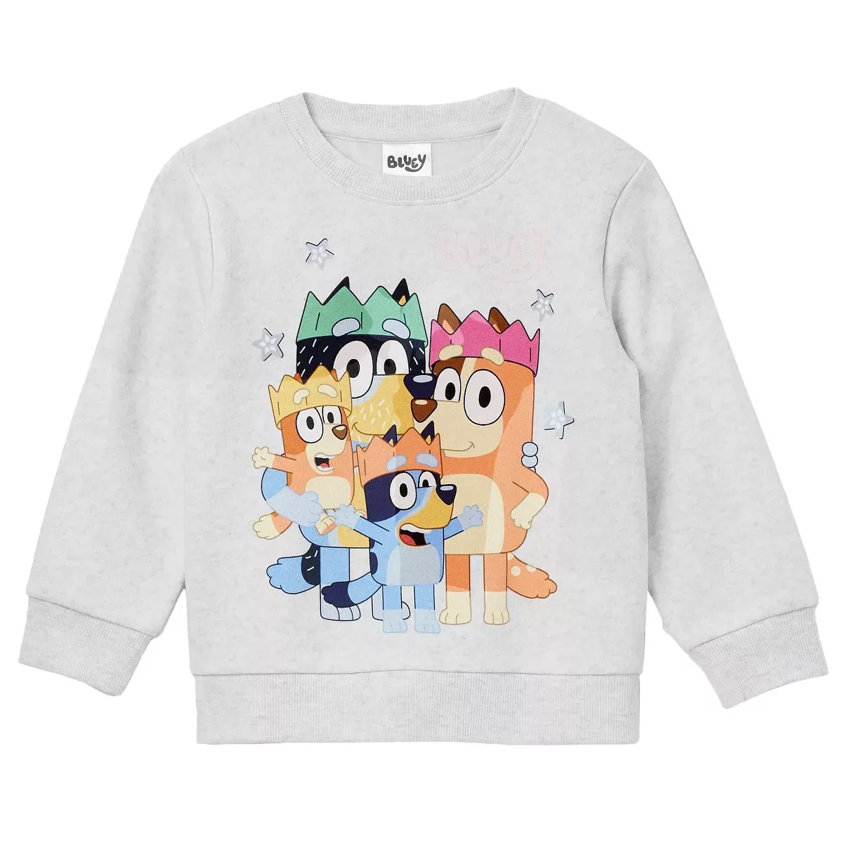 Детский свитшот для мальчиков с принтом Bluey Hooray Seven Times Six, Heather Light Gray