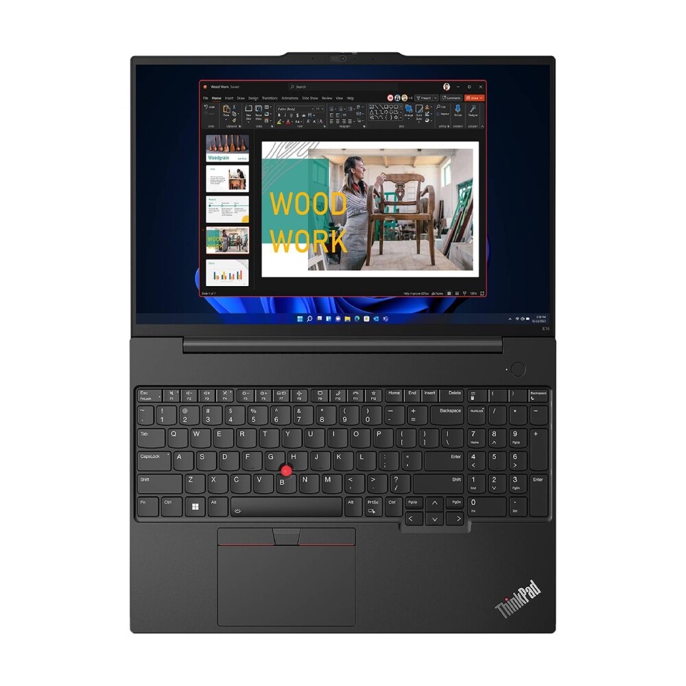 Ноутбук Lenovo ThinkPad E16 Gen 1, 16", 16 ГБ/512 ГБ, i7-1355U, Intel Iris Xe, черный, английская клавиатура — фото 2