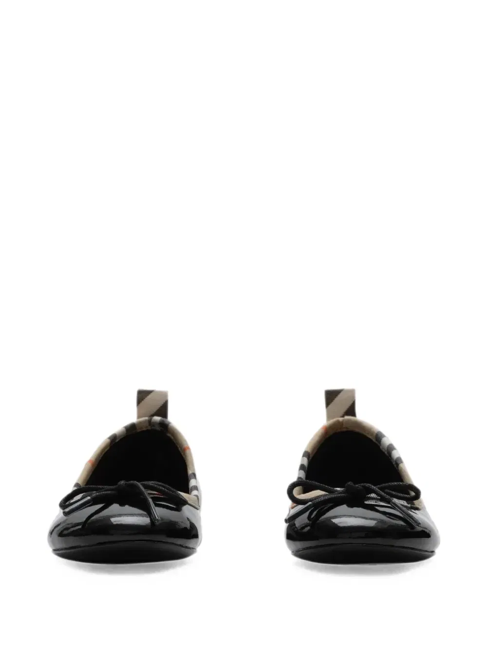 Балетки в клетку BURBERRY KIDS, черный