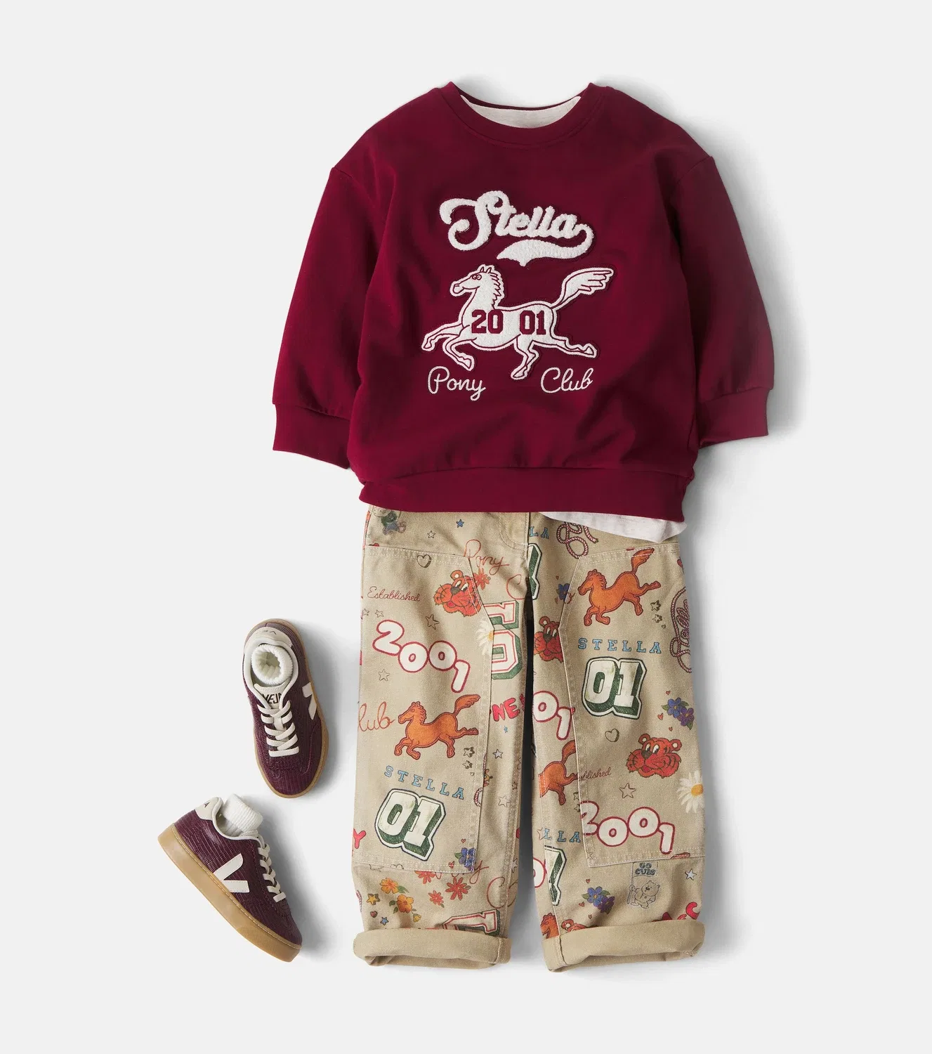 Толстовка из флиса с вышивкой Stella Mccartney Kids, красный — фото 2