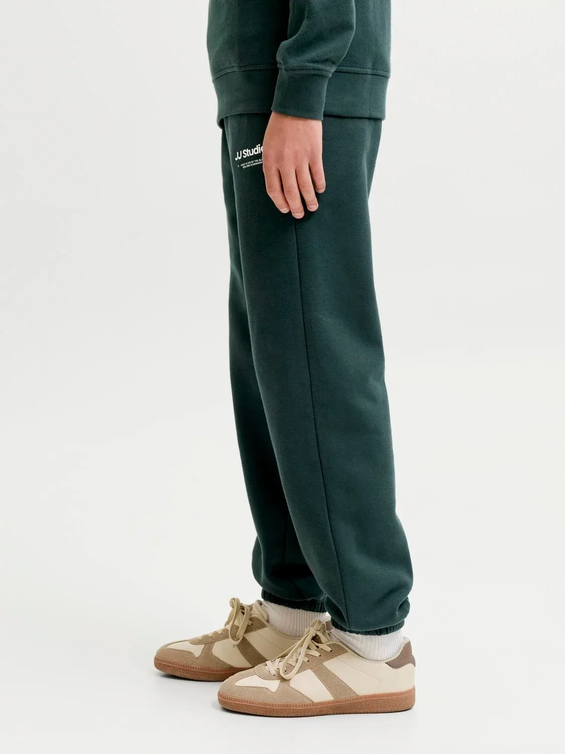 Штаны спортивные с логотипом JPSTKANE SOHO SWEAT PANTS JNR Jack & Jones Junior, зеленый — фото 2