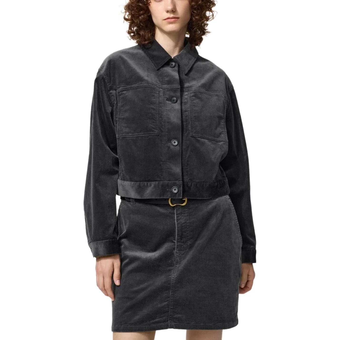 Женское пальто с лацканами UNIQLO, Dark Gray — фото 4