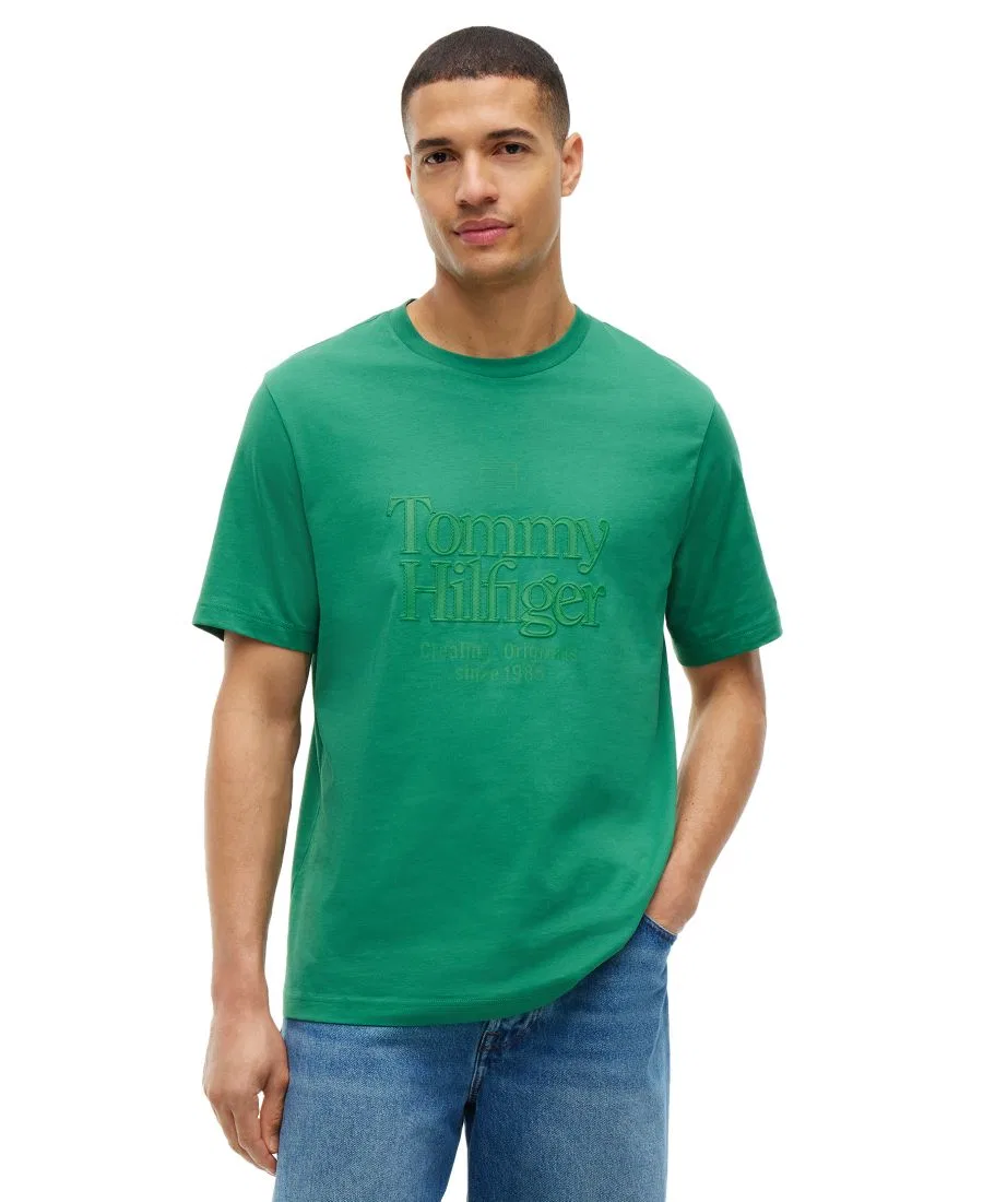 Футболка с графическим принтом Front Text Seasonal Tommy Hilfiger, Alaskan Green