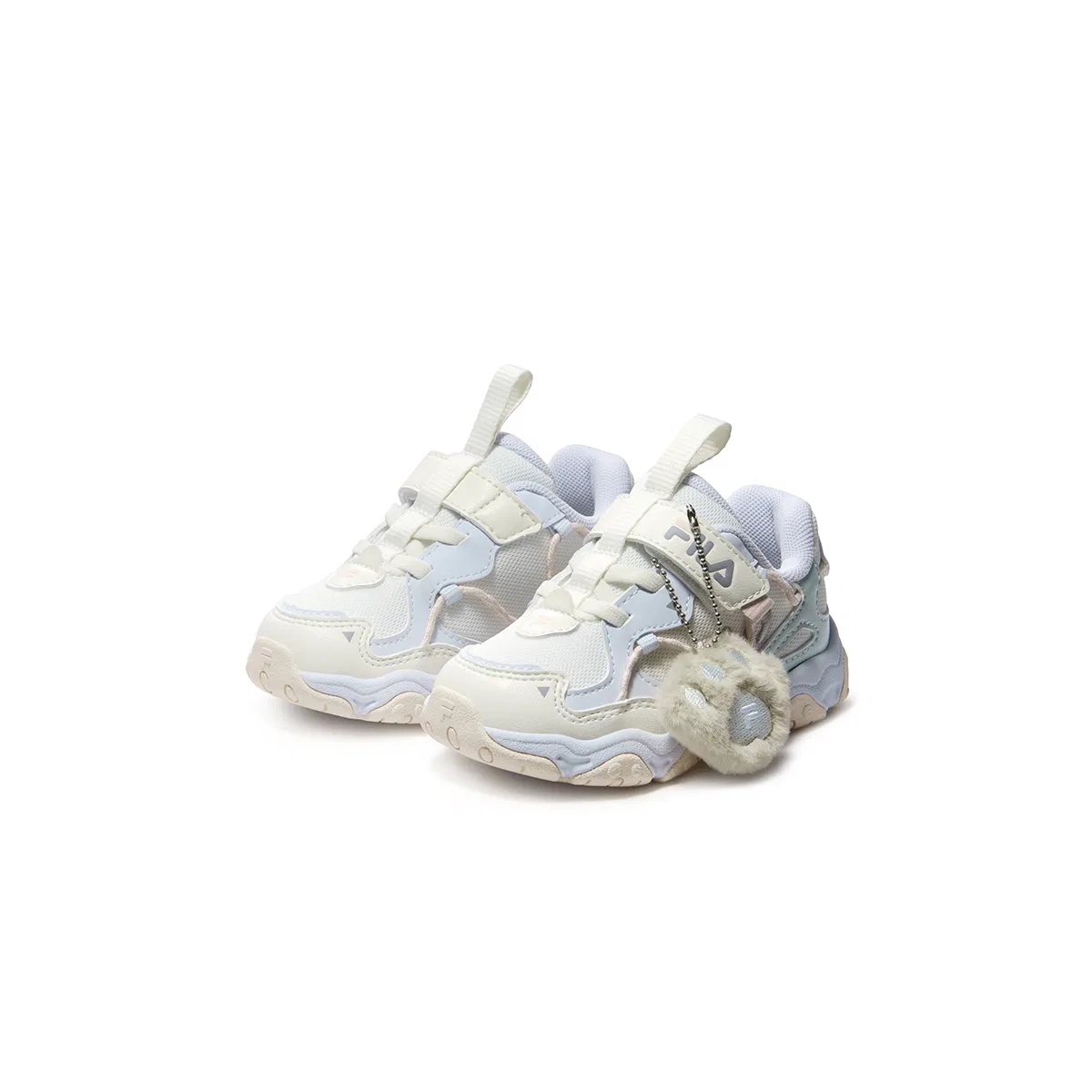 Детские кроссовки для малышей с принтом Heritage FHT FILA KIDS, Snow/Ancient Water Blue — фото 4