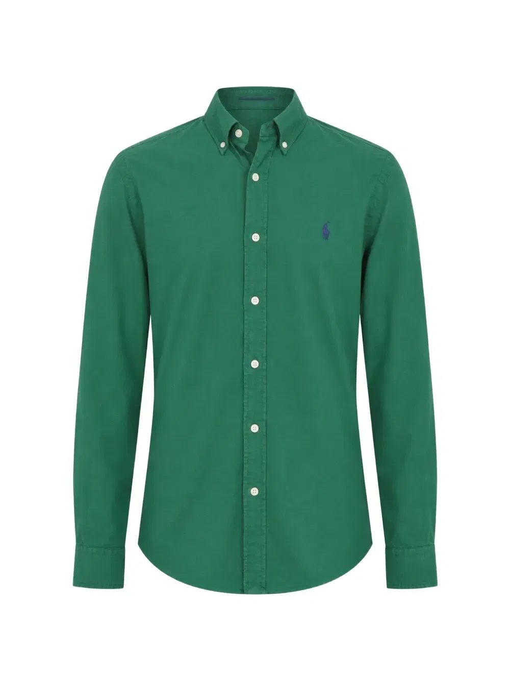 Рубашка тонкого кроя, окрашенная готовой одеждой Polo Ralph Lauren, зеленый