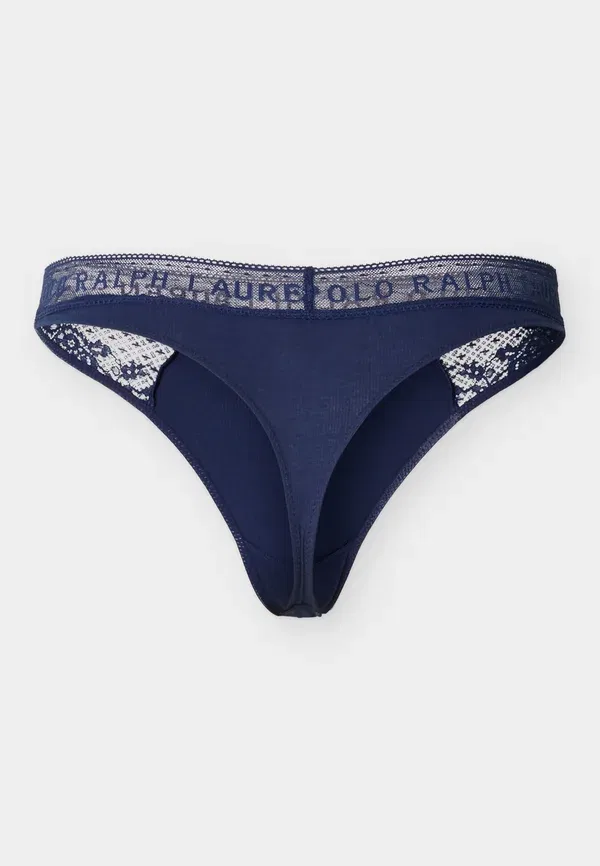 Трусы кружевные Thong Polo Ralph Lauren, темно-синий — фото 2