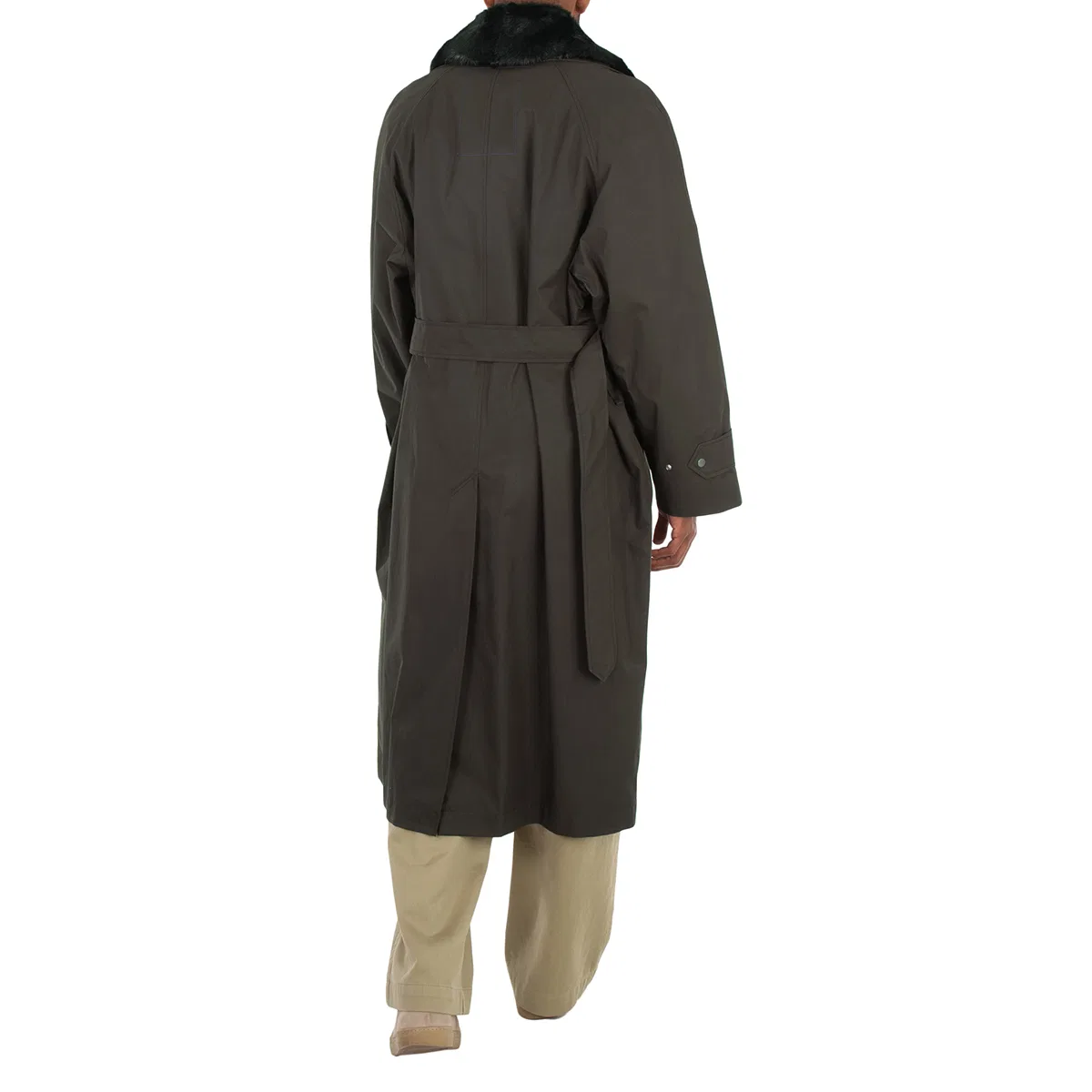 Пальто длинное Lambeth Long Overcoat Burberry, Otter — фото 4