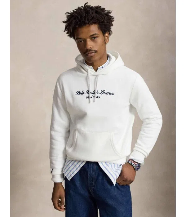 Мужское худи с капюшоном Polo Ralph Lauren, белый