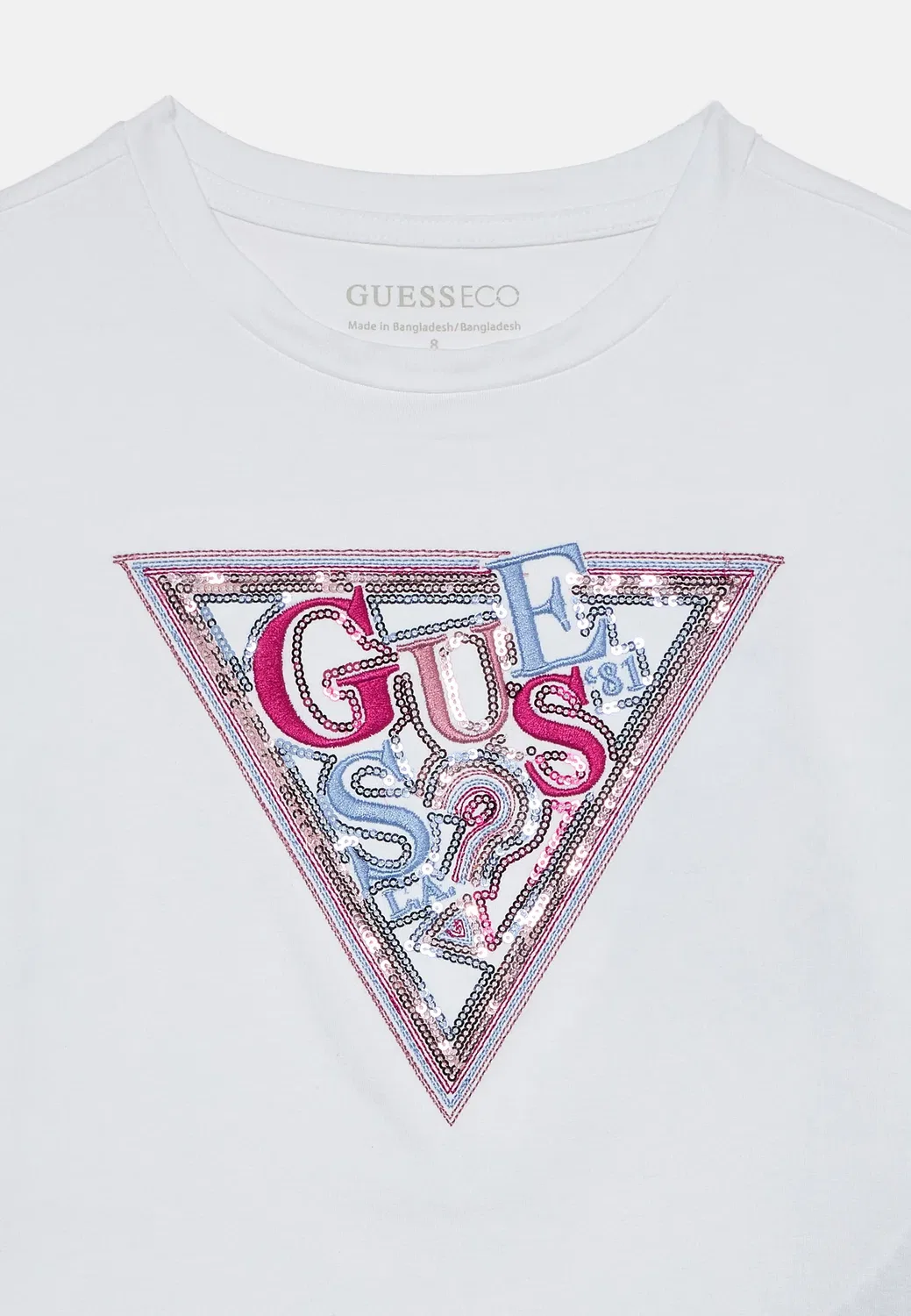 Детская/Подростковая миди-топ с длинными рукавами Guess, Pure White — фото 4
