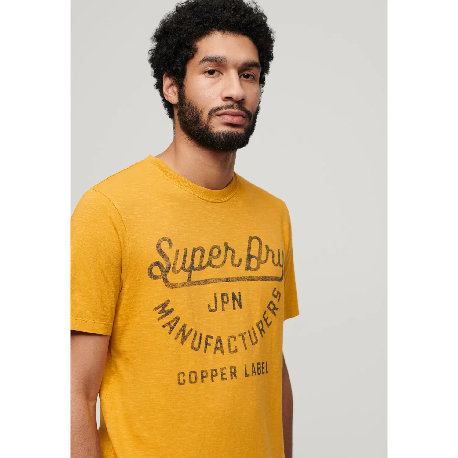 Мужская футболка с принтом Copper Label Script Superdry, Yellow — фото 3