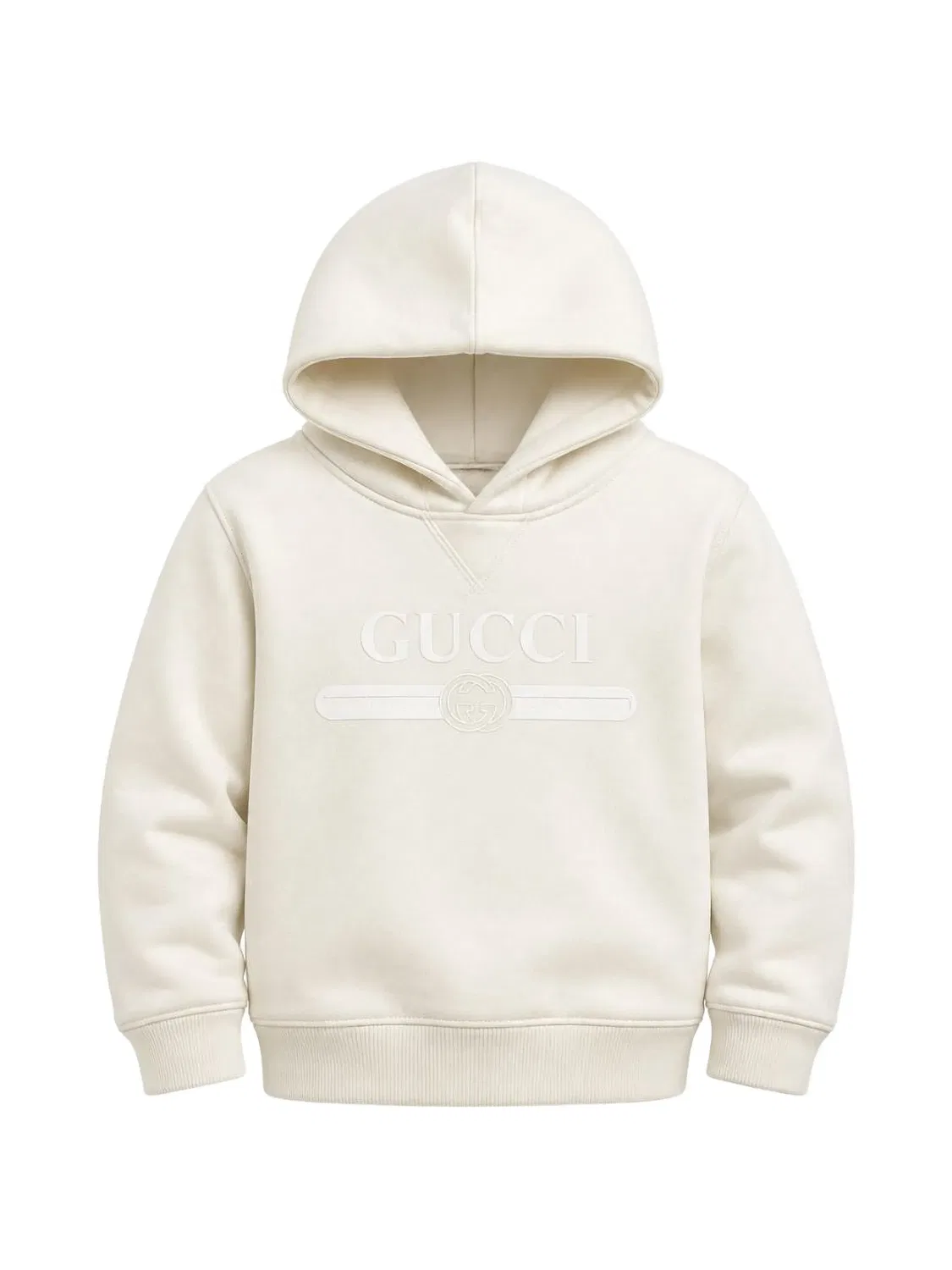 Хлопковое худи с логотипом Gucci, белый
