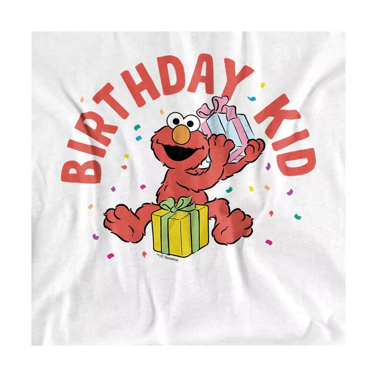 Детское боди с коротким рукавом Baby Elmo Birthday Kid Sesame Street, White — фото 2