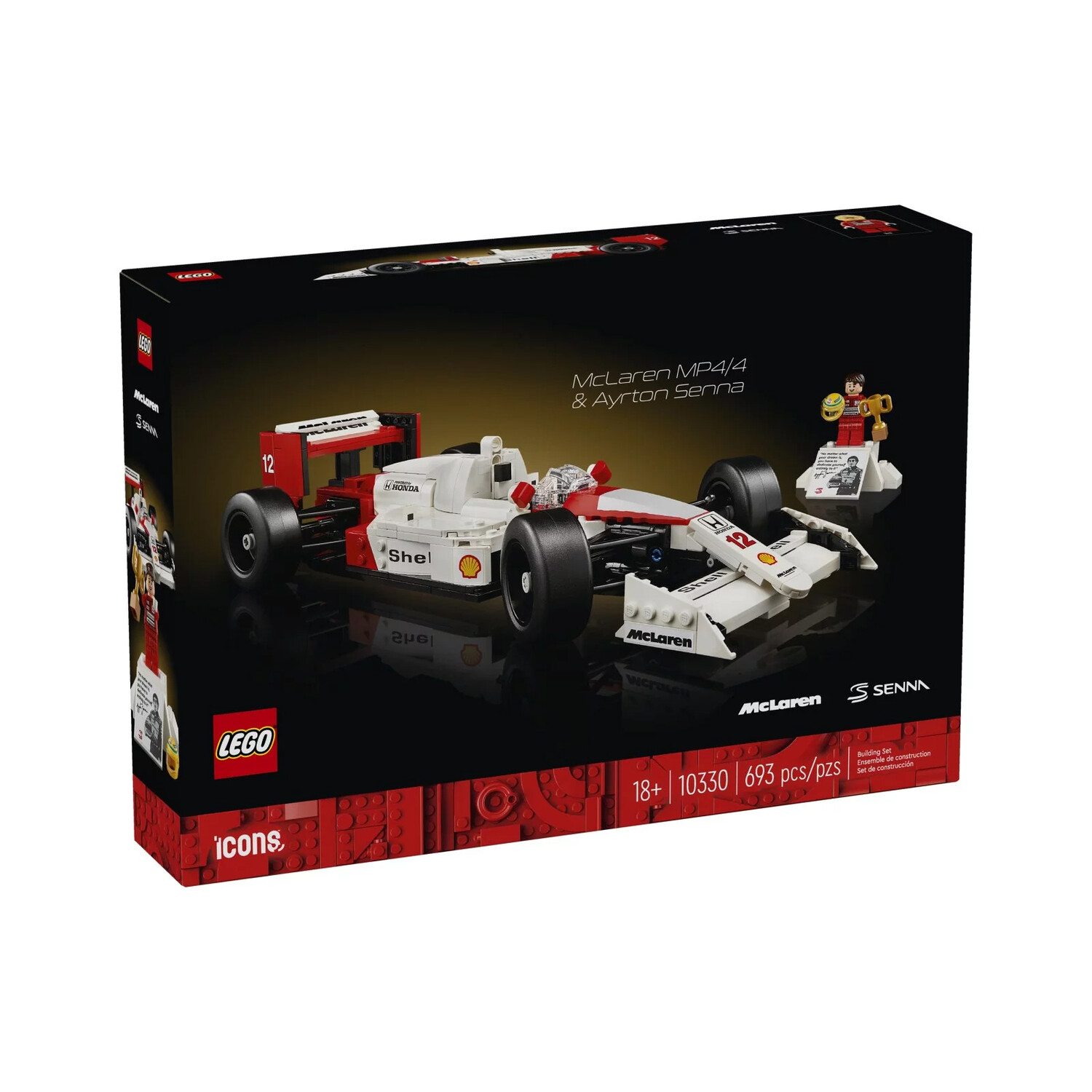 Конструктор Lego Icons McLaren MP4/4 & Ayrton Senna 10330, 693 детали — фото 2