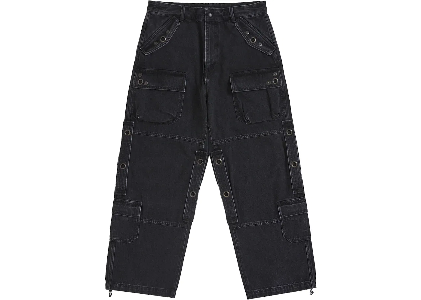 Мужские джинсовые утилитарные брюки с принтом Pant Supreme, Black