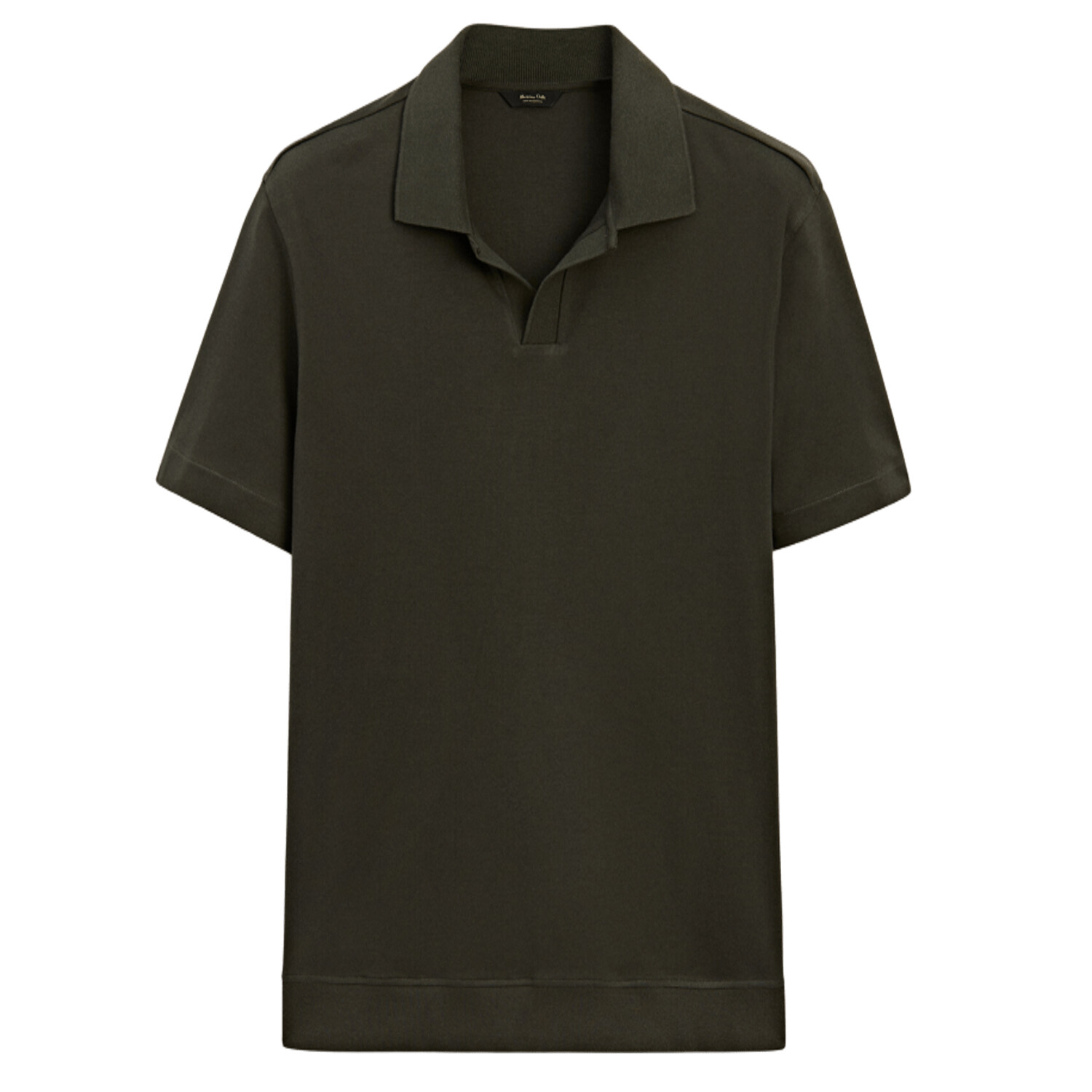 

Футболка-поло Massimo Dutti Short sleeve cotton, хаки